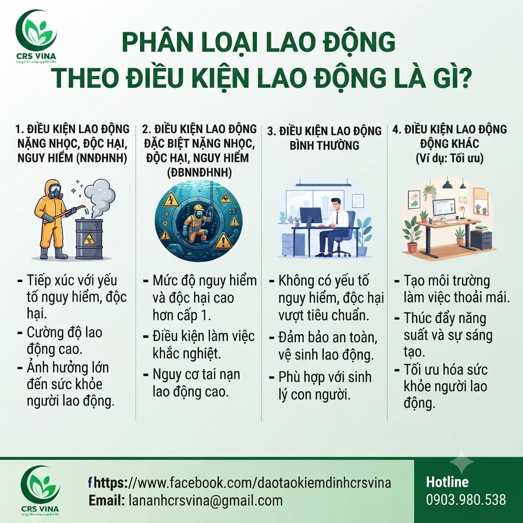Phân loại lao động theo điều kiện lao động là gì?