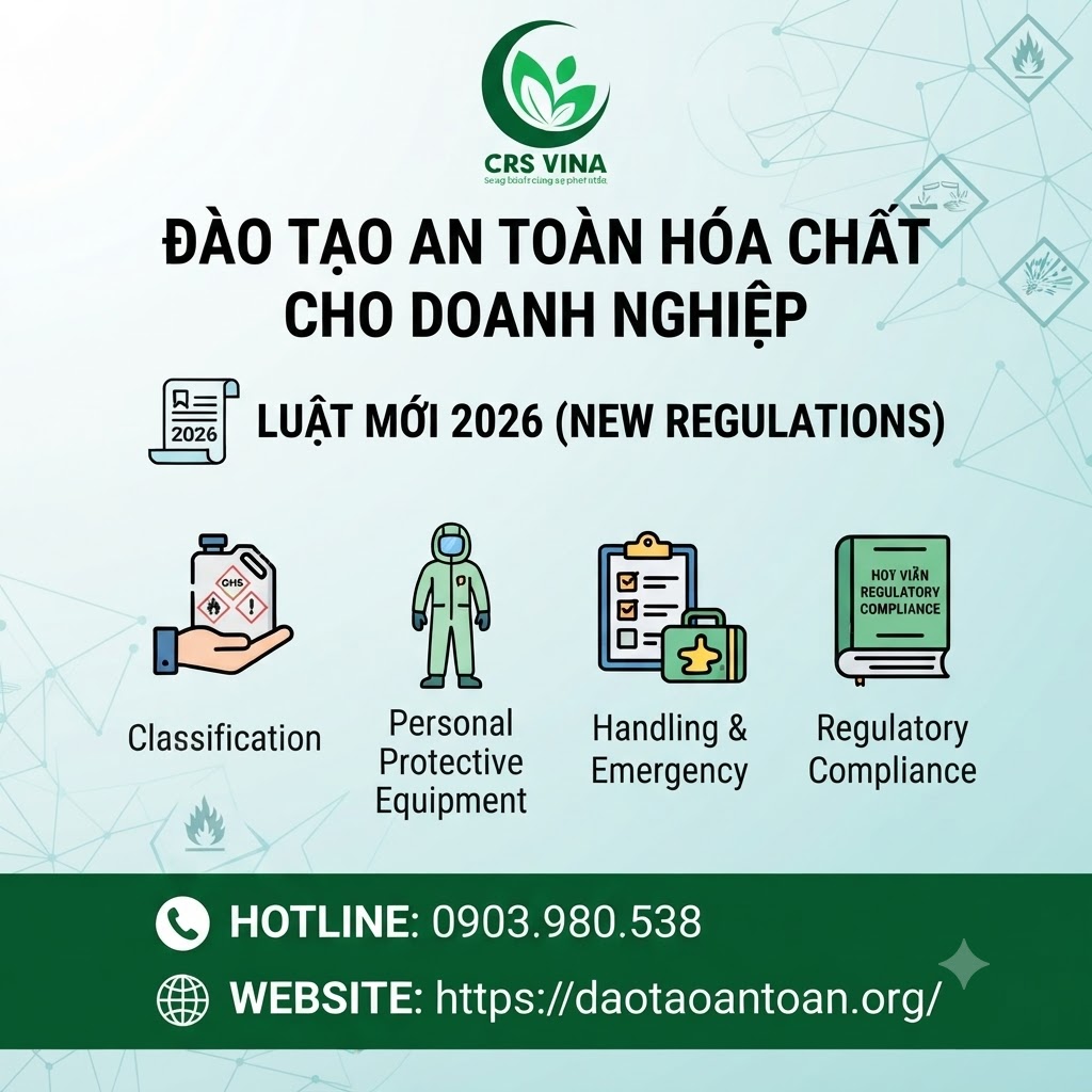 Đào tạo an toàn hóa chất cho doanh nghiệp luật mới 2026